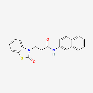 molecular formula C20H16N2O2S B2945668 N-(naphthalen-2-yl)-3-(2-oxobenzo[d]thiazol-3(2H)-yl)propanamide CAS No. 862973-83-9