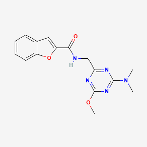 N-((4-(dimethylamino)-6-methoxy-1,3,5-triazin-2-yl)methyl)benzofuran-2-carboxamide