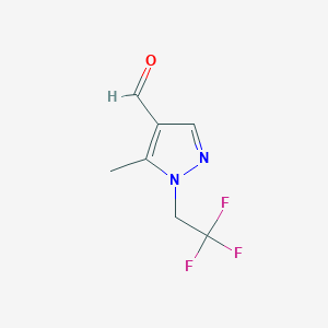 5-Methyl-1-(2,2,2-trifluoroethyl)-1H-pyrazole-4-carbaldehyde