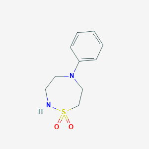 molecular formula C10H14N2O2S B2945681 5-Phenyl-1,2,5-thiadiazepane 1,1-dioxide CAS No. 1895450-55-1