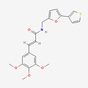 (E)-N-((5-(thiophen-3-yl)furan-2-yl)methyl)-3-(3,4,5-trimethoxyphenyl)acrylamide