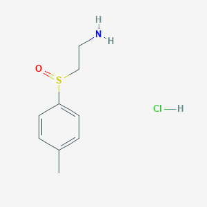 molecular formula C9H14ClNOS B2945683 2-(4-甲基苯基)亚磺酰基乙胺；盐酸盐 CAS No. 2411275-41-5