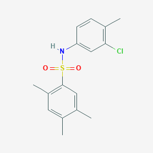 molecular formula C16H18ClNO2S B2945684 N-(3-chloro-4-methylphenyl)-2,4,5-trimethylbenzene-1-sulfonamide CAS No. 2305476-32-6