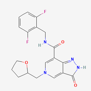 N-(2,6-difluorobenzyl)-3-oxo-5-((tetrahydrofuran-2-yl)methyl)-3,5-dihydro-2H-pyrazolo[4,3-c]pyridine-7-carboxamide
