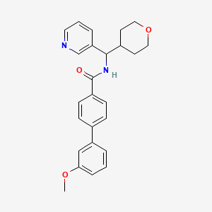 3'-methoxy-N-(pyridin-3-yl(tetrahydro-2H-pyran-4-yl)methyl)-[1,1'-biphenyl]-4-carboxamide