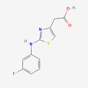 molecular formula C11H9FN2O2S B2945687 2-{2-[(3-氟苯基)氨基]-1,3-噻唑-4-基}乙酸 CAS No. 211102-85-1