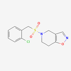 molecular formula C13H13ClN2O3S B2945693 5-[(2-chlorophenyl)methanesulfonyl]-4H,5H,6H,7H-[1,2]oxazolo[4,5-c]pyridine CAS No. 1903540-46-4