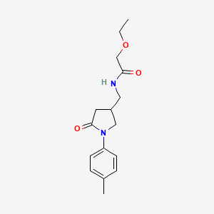 molecular formula C16H22N2O3 B2945694 2-乙氧基-N-((5-氧代-1-(对甲苯基)吡咯烷-3-基)甲基)乙酰胺 CAS No. 954706-44-6