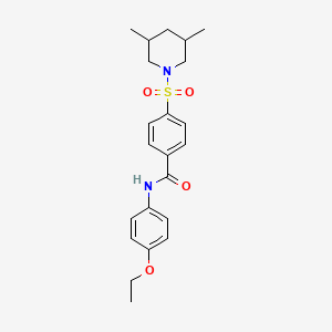 molecular formula C22H28N2O4S B2945697 4-(3,5-dimethylpiperidin-1-yl)sulfonyl-N-(4-ethoxyphenyl)benzamide CAS No. 392324-11-7
