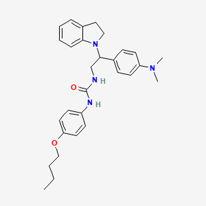 1-(4-Butoxyphenyl)-3-(2-(4-(dimethylamino)phenyl)-2-(indolin-1-yl)ethyl)urea