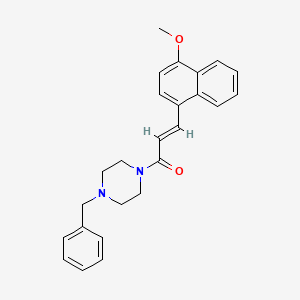 molecular formula C25H26N2O2 B2945721 1-benzyl-4-[(2E)-3-(4-methoxy-1-naphthyl)-2-propenoyl]piperazine CAS No. 892147-47-6