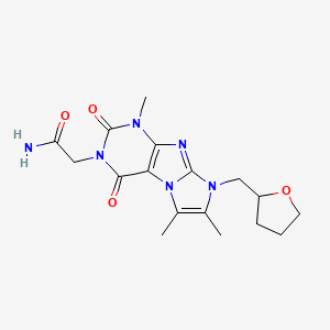 2-[4,7,8-Trimethyl-1,3-dioxo-6-(oxolan-2-ylmethyl)purino[7,8-a]imidazol-2-yl]acetamide