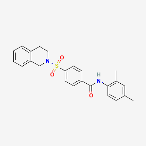 4-(3,4-dihydro-1H-isoquinolin-2-ylsulfonyl)-N-(2,4-dimethylphenyl)benzamide