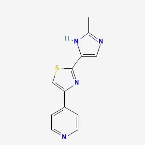 4-[2-(2-methyl-1H-imidazol-4-yl)-1,3-thiazol-4-yl]pyridine