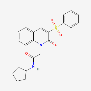 molecular formula C22H22N2O4S B2945730 2-(4-氟苯基)-3-甲基-N-(4-甲基苄基)-1-氧代-1,2,3,4-四氢异喹啉-3-甲酰胺 CAS No. 1115979-49-1