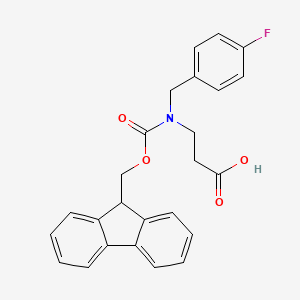 molecular formula C25H22FNO4 B2945737 3-{[(9H-fluoren-9-ylmethoxy)carbonyl][(4-fluorophenyl)methyl]amino}propanoic acid CAS No. 2137695-93-1