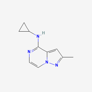 molecular formula C10H12N4 B2945740 N-Cyclopropyl-2-methylpyrazolo[1,5-a]pyrazin-4-amine CAS No. 1565100-89-1