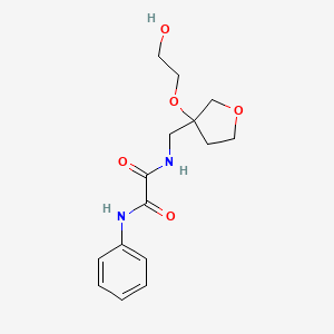 molecular formula C15H20N2O5 B2945746 N1-((3-(2-hydroxyethoxy)tetrahydrofuran-3-yl)methyl)-N2-phenyloxalamide CAS No. 2320468-80-0