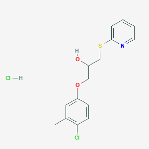 molecular formula C15H17Cl2NO2S B2945749 1-(4-氯-3-甲基苯氧基)-3-(吡啶-2-基硫代)丙烷-2-醇盐酸盐 CAS No. 1323535-04-1