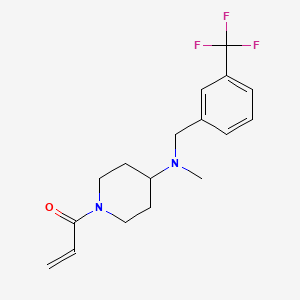 molecular formula C17H21F3N2O B2945765 1-{4-[Methyl({[3-(trifluoromethyl)phenyl]methyl})amino]piperidin-1-yl}prop-2-en-1-one CAS No. 2094238-73-8
