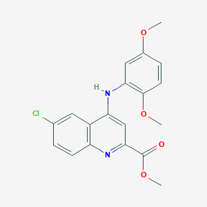 N-(4-fluorophenyl)-1-[5-(3-fluorophenyl)pyrimidin-2-yl]piperidine-3-carboxamide