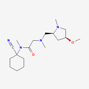 N-(1-Cyanocyclohexyl)-2-[[(2S,4S)-4-methoxy-1-methylpyrrolidin-2-yl]methyl-methylamino]-N-methylacetamide