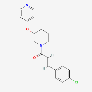 (E)-3-(4-chlorophenyl)-1-(3-(pyridin-4-yloxy)piperidin-1-yl)prop-2-en-1-one