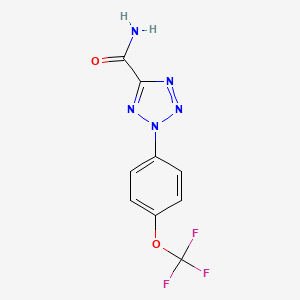 molecular formula C9H6F3N5O2 B2945791 2-(4-(三氟甲氧基)苯基)-2H-四唑-5-甲酰胺 CAS No. 1396865-41-0