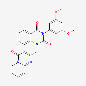 molecular formula C25H20N4O5 B2945793 3-(3,5-dimethoxyphenyl)-1-((4-oxo-4H-pyrido[1,2-a]pyrimidin-2-yl)methyl)quinazoline-2,4(1H,3H)-dione CAS No. 892264-61-8