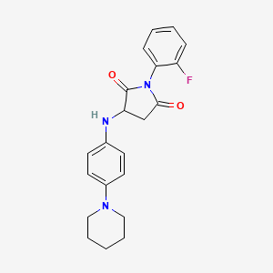 1-(2-Fluorophenyl)-3-((4-(piperidin-1-yl)phenyl)amino)pyrrolidine-2,5-dione