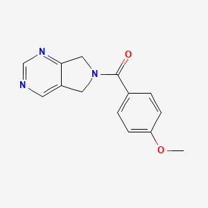 molecular formula C14H13N3O2 B2945799 6-(4-methoxybenzoyl)-5H,6H,7H-pyrrolo[3,4-d]pyrimidine CAS No. 1705038-77-2