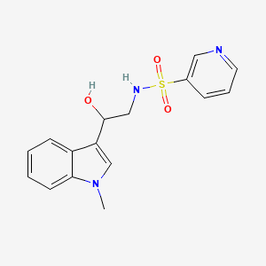 N-(2-hydroxy-2-(1-methyl-1H-indol-3-yl)ethyl)pyridine-3-sulfonamide