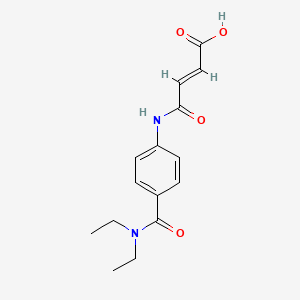 molecular formula C15H18N2O4 B2945804 (E)-4-{4-[(Diethylamino)carbonyl]anilino}-4-oxo-2-butenoic acid CAS No. 940531-87-3