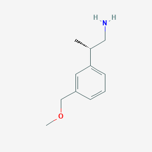 (2S)-2-[3-(Methoxymethyl)phenyl]propan-1-amine
