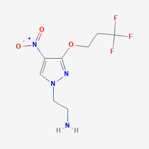 2-[4-nitro-3-(3,3,3-trifluoropropoxy)-1H-pyrazol-1-yl]ethanamine