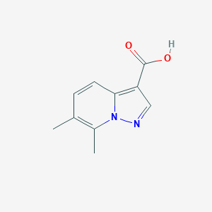 molecular formula C10H10N2O2 B2945814 6,7-Dimethylpyrazolo[1,5-a]pyridine-3-carboxylic acid CAS No. 99446-39-6