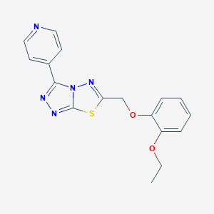 molecular formula C17H15N5O2S B294582 6-[(2-Ethoxyphenoxy)methyl]-3-(4-pyridinyl)[1,2,4]triazolo[3,4-b][1,3,4]thiadiazole 