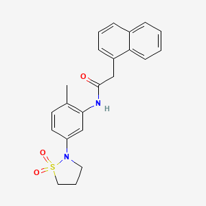 molecular formula C22H22N2O3S B2945831 N-(5-(1,1-dioxidoisothiazolidin-2-yl)-2-methylphenyl)-2-(naphthalen-1-yl)acetamide CAS No. 897619-94-2