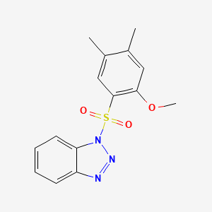 molecular formula C15H15N3O3S B2945833 1-(2-Methoxy-4,5-dimethylphenyl)sulfonylbenzotriazole CAS No. 447410-87-9