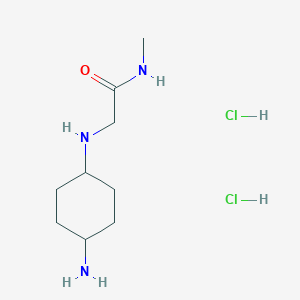 molecular formula C9H21Cl2N3O B2945834 2-[(4-Aminocyclohexyl)amino]-N-methylacetamide;dihydrochloride CAS No. 2413886-88-9