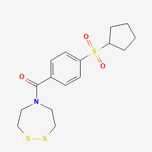5-[4-(Cyclopentanesulfonyl)benzoyl]-1,2,5-dithiazepane