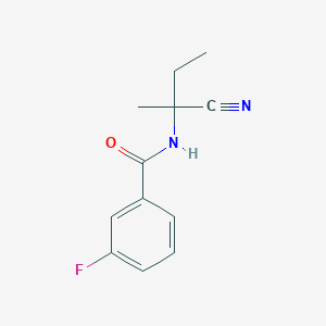 molecular formula C12H13FN2O B2945836 N-(1-cyano-1-methylpropyl)-3-fluorobenzamide CAS No. 1247854-03-0
