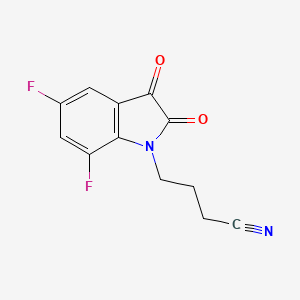 4-(5,7-Difluoro-2,3-dioxoindol-1-yl)butanenitrile