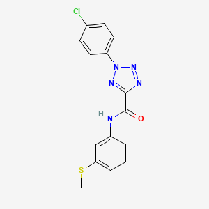 2-(4-chlorophenyl)-N-(3-(methylthio)phenyl)-2H-tetrazole-5-carboxamide