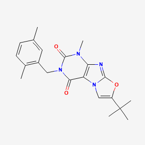 molecular formula C21H24N4O3 B2945858 7-(tert-butyl)-3-(2,5-dimethylbenzyl)-1-methyloxazolo[2,3-f]purine-2,4(1H,3H)-dione CAS No. 899948-14-2