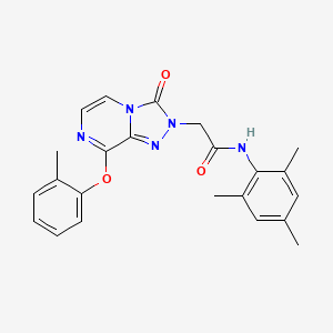 molecular formula C23H23N5O3 B2945862 N-mesityl-2-[8-(2-methylphenoxy)-3-oxo[1,2,4]triazolo[4,3-a]pyrazin-2(3H)-yl]acetamide CAS No. 1251619-19-8