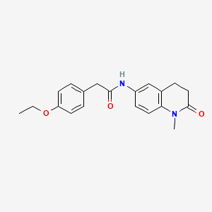 molecular formula C20H22N2O3 B2945867 2-(4-ethoxyphenyl)-N-(1-methyl-2-oxo-1,2,3,4-tetrahydroquinolin-6-yl)acetamide CAS No. 921999-39-5