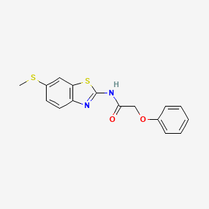 molecular formula C16H14N2O2S2 B2945872 N-(6-(methylthio)benzo[d]thiazol-2-yl)-2-phenoxyacetamide CAS No. 899941-57-2