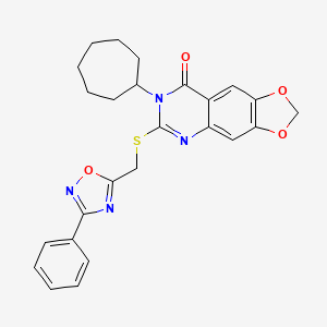 molecular formula C25H24N4O4S B2945873 4-(1-acetyl-2,3-dihydro-1H-indol-5-yl)-N-(1-phenylethyl)benzamide CAS No. 1115970-75-6