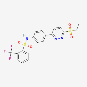 N-(4-(6-(ethylsulfonyl)pyridazin-3-yl)phenyl)-2-(trifluoromethyl)benzenesulfonamide